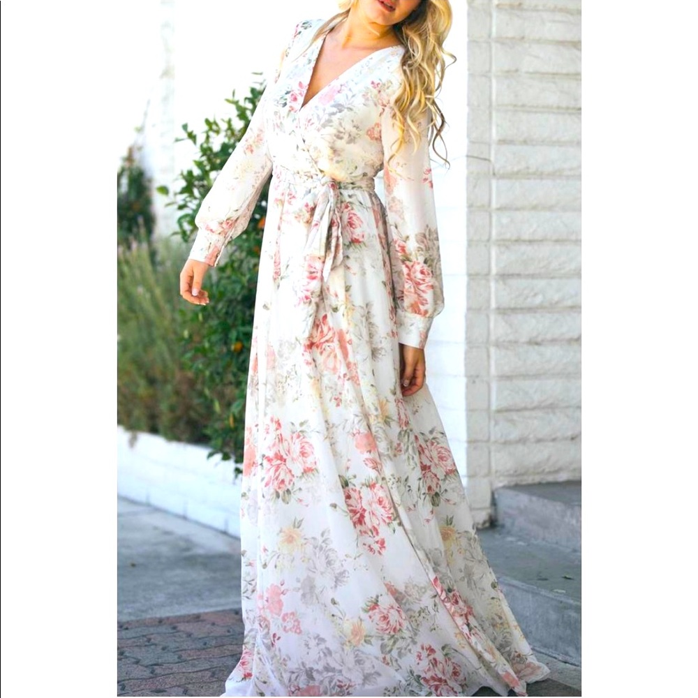 Connie V Neck Maxi Dress| Size M | spring dress| bridesmaid dress | summer dress